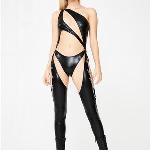 Dolls Kill Club Exx Onyx Prism Moonwalk Catsuit